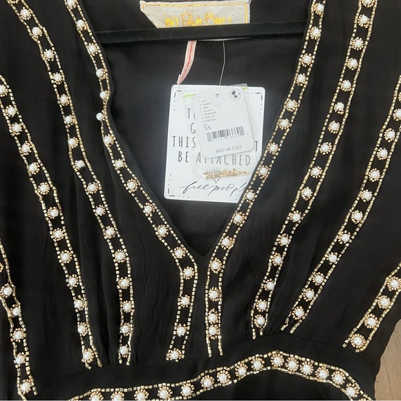 NWT Free People Jen's Pirate Booty Odyssey Mini Little Black Dress Size XS - Picture 9 of 9